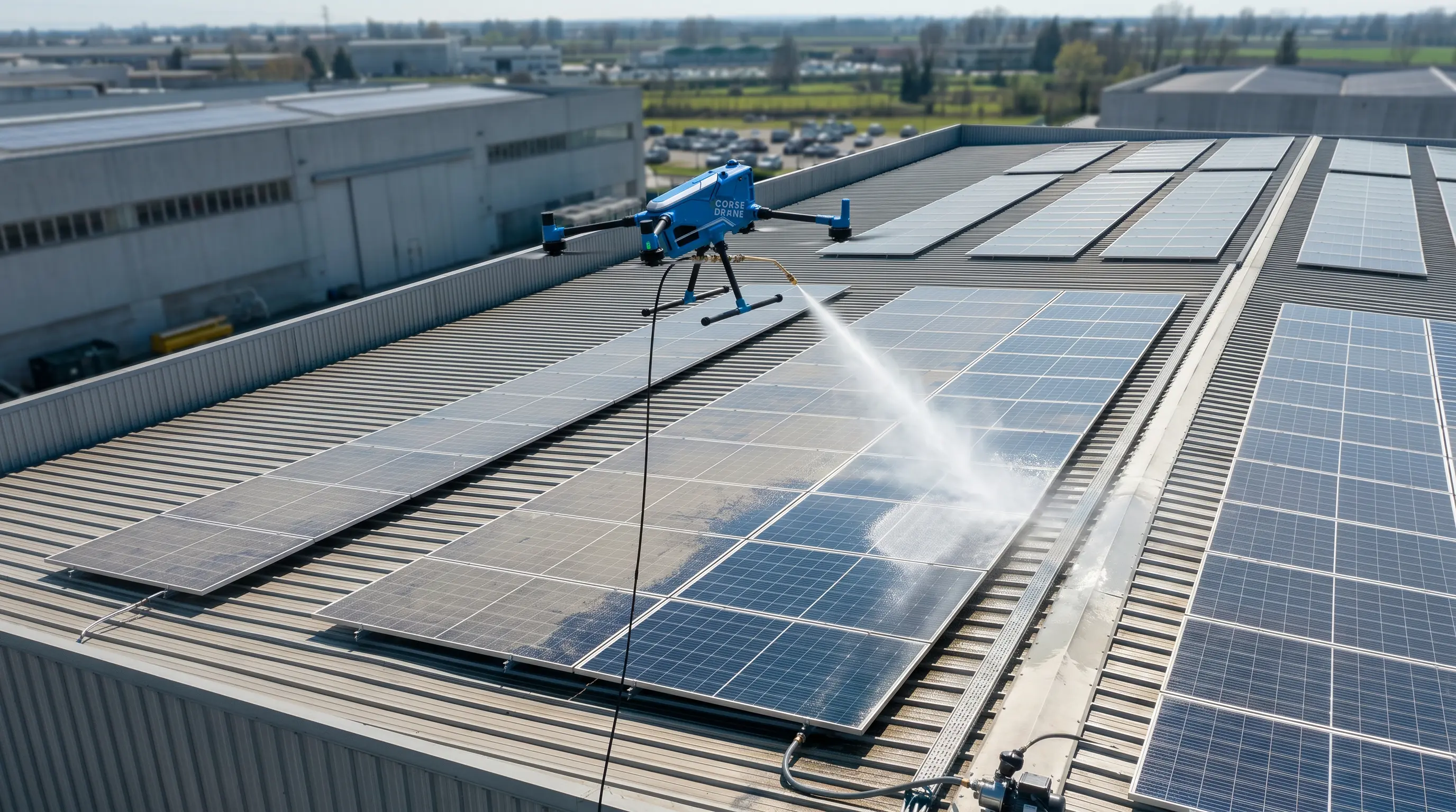 Nettoyage de panneaux solaires par drone en Corse : pourquoi, comment, à quelle fréquence
